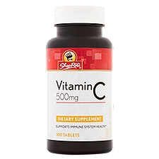 ShopRite Vitamin C 500 mg, Tablets, 100 Each