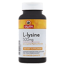 ShopRite L-Lysine Hydrochloride Dietary Supplement, 500 mg, 100 count