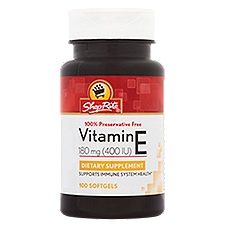 ShopRite Vitamin E 180mg (400 IU), Softgels, 100 Each