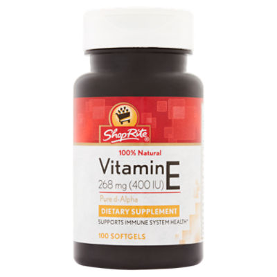 ShopRite Vitamin E Softgels, 268 mg (400 IU), 100 count