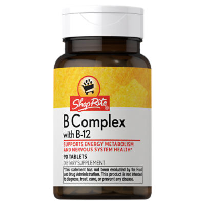 ShopRite B Complex with B12 Tablets, 90 count ShopRite