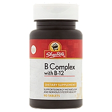 ShopRite B Complex with B-12, Tablets, 90 Each