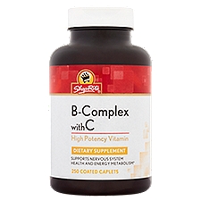 ShopRite B-Complex with C High Potency Vitamin Coated Caplets, 250 count, 250 Each