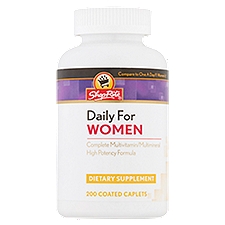 ShopRite Daily for Women, Coated Caplets, 200 Each