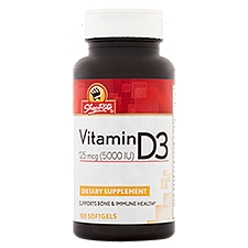 ShopRite Vitamin D3 125 mcg (5000 IU), Softgels, 100 Each