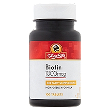 ShopRite Biotin 1000 mcg, Tablets, 100 Each
