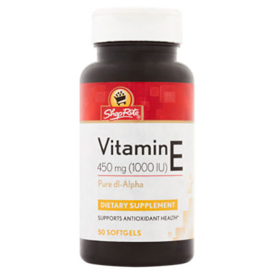 ShopRite Vitamin E Softgels, 450 mg (1000 IU), 50 count