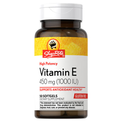 ShopRite Vitamin E Softgels, 450 mg (1000 IU), 50 count