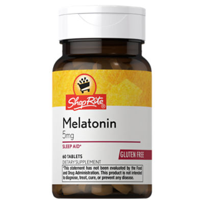 ShopRite Melatonin Tablets, 5 mg, 60 count, 60 Each