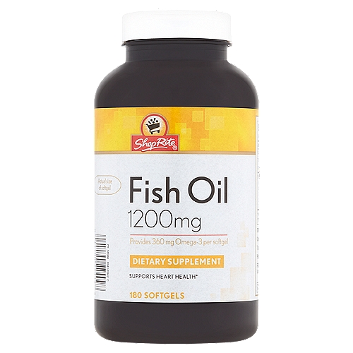 ShopRite Fish Oil Dietary Supplement, 1200 mg, 100 count