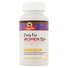 ShopRite Coated Caplets, Daily for Women 50+, 50 Each