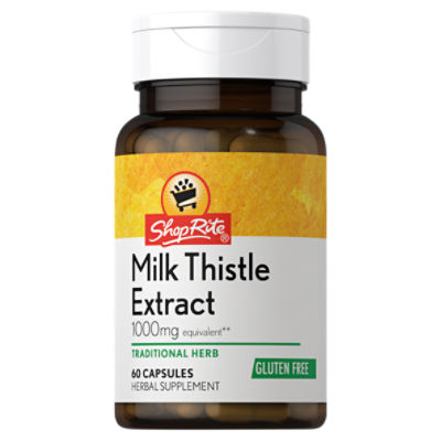 ShopRite Milk Thistle Extract Capsules, 1000 mg, 60 count, 60 Each