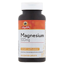 ShopRite Magnesium Dietary Supplement, 500 mg, 100 count, 100 Each