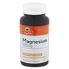 ShopRite Magnesium Dietary Supplement, 500 mg, 100 count
