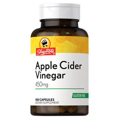 ShopRite Apple Cider Vinegar Capsules, 450 mg, 100 count ShopRite