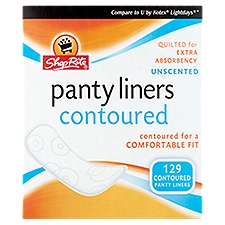 ShopRite Unscented Contoured Panty Liners, 129 count