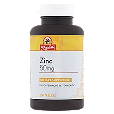 ShopRrite Zinc 50mg Dietary Supplement, 200 count