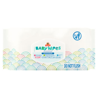 ShopRite Sensitive Unscented Baby Wipes, 64 count, 64 Each