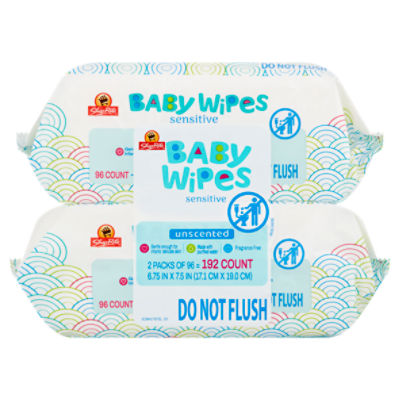 ShopRite Sensitive Unscented Baby Wipes, 192 count ShopRite