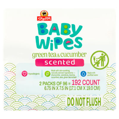 ShopRite Green Tea & Cucumber Scented  Baby Wipes, 192 count