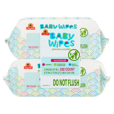 ShopRite Green Tea & Cucumber Scented Baby Wipes, 192 count ShopRite