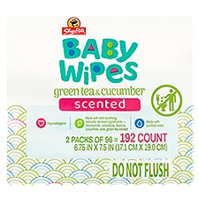 ShopRite Green Tea & Cucumber Scented  Baby Wipes, 192 count, 192 Each