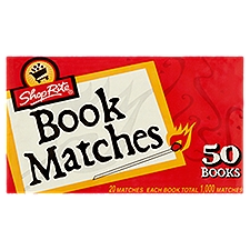 ShopRite Book Matches, 20 matches per book, 50 count, 50 Each