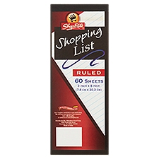 ShopRite 60 Sheets Ruled, Shopping List, 60 Each
