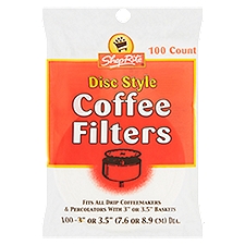 ShopRite Disc Style Coffee Filters, 100 count