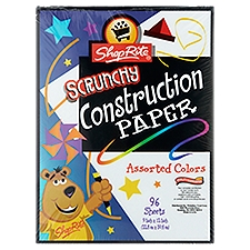 ShopRite Assorted Colors Scrunchy Construction Paper, 96 count