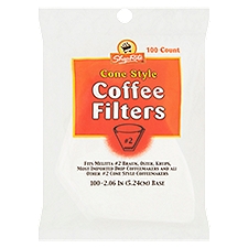 ShopRite #2 Cone Style Coffee Filters, 100 count
