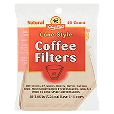 ShopRite Natural #2 Cone Style Coffee Filters, 40 count