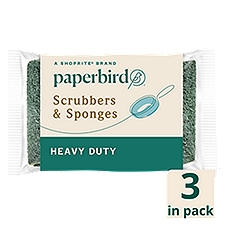 Paperbird Heavy Duty, Scrubbers & Sponges, 3 Each