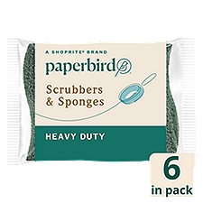 Paperbird Heavy Duty Scrubbers & Sponges, 6 count