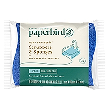 Paperbird Scrubbers & Sponges Non-Scratch, 6 Each