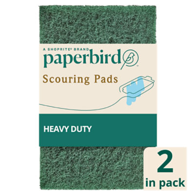 Paperbird Heavy Duty Scouring Pads, 2 count