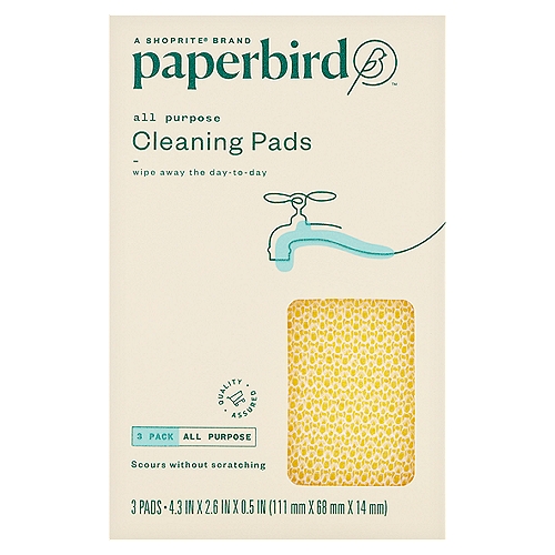 Paperbird All Purpose Cleaning Pads, 3 count