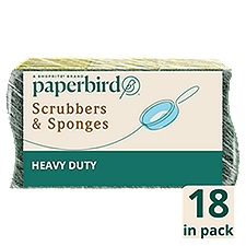 Paperbird Heavy Duty Scrubbers & Sponges, 18 count