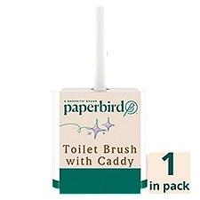 Paperbird Toilet Brush with Caddy, 1 Each
