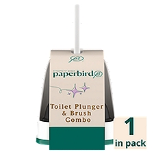 Paperbird Toilet Plunger & Brush Combo, 1 Each