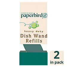 Paperbird Heavy Duty Dish Wand Refills, 2 count