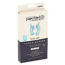 Paperbird Premium Long Cuff Latex, Gloves, 1 Each