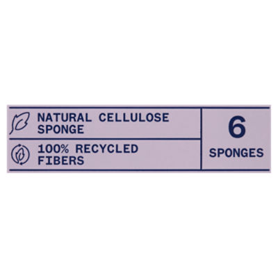 CELLULOSE AND FIBRE NON-SCRATCH SPONGES (PACK OF 2) - White