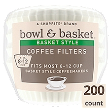 Bowl & Basket Basket Style Coffee Filters, 200 count, 200 Each