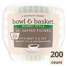 Bowl & Basket Basket Style Jr. Coffee Filters, 200 count, 200 Each