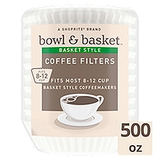 Bowl & Basket, Basket Style Coffee Filters, 500 count