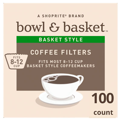Bowl & Basket Basket Style Coffee Filters, 100 count, 100 Each