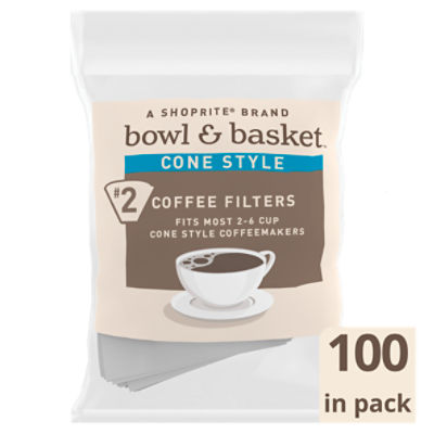 Bowl & Basket Cone Style #2 Coffee Filters, 100 count