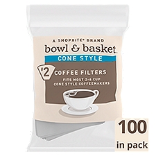 Bowl & Basket Cone Style #2 Coffee Filters, 100 count