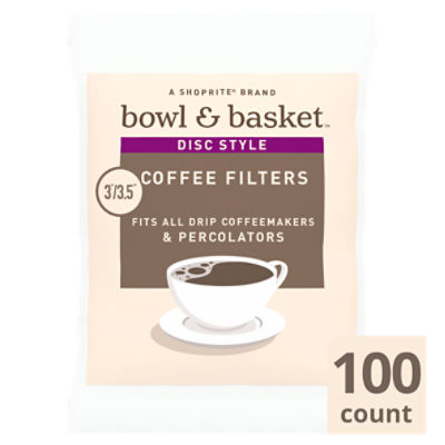 Bowl & Basket Disc Style 3"/3.5" Coffee Filters, 100 count, 100 Each